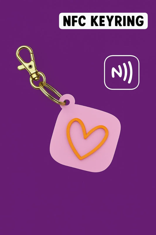 Heart nfc keyring